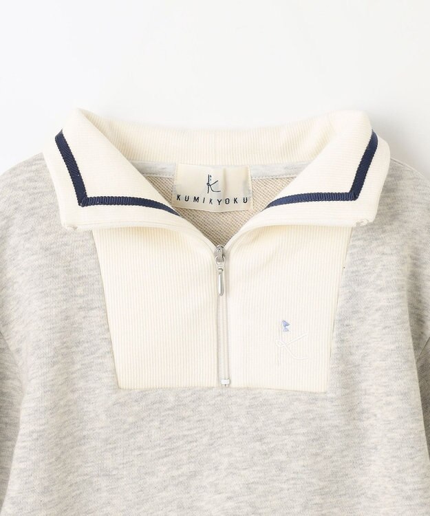 組曲 KIDS 【150-160cm】セーラージップ トップス オートミール系