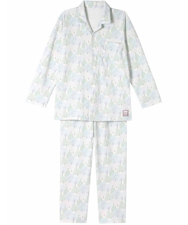 ワコール／睡眠科学 メンズ パジャマ SOU・SOU（R） 長袖 長ズボン 綿100%(本体) あったか YGW645 睡眠科学／ワコール グリーン