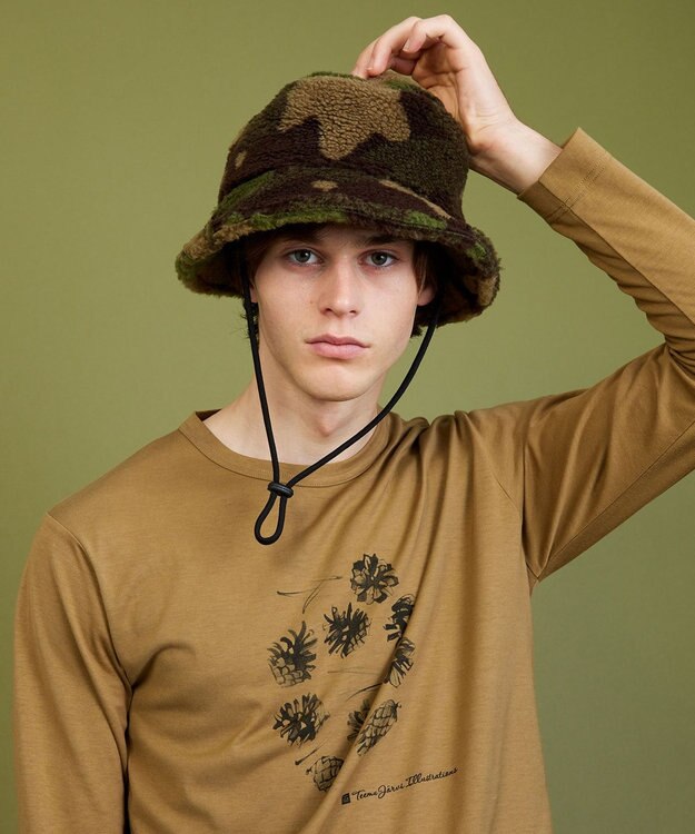 JOSEPH ABBOUD MOUNTAIN カモフラージュフリースハット カーキ系7