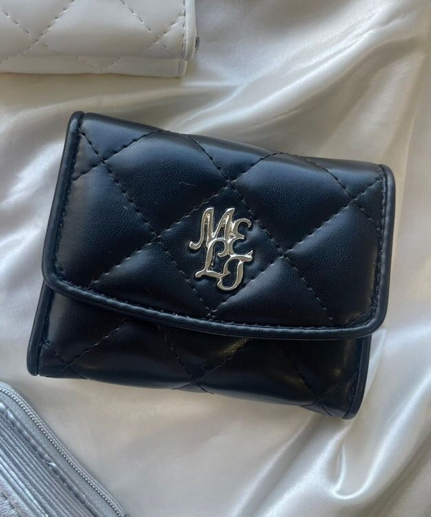 WEGO メタルロゴキルティングウォレット ブラック