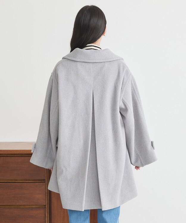 earth music&ecology ミドル丈コート Gray Mixture