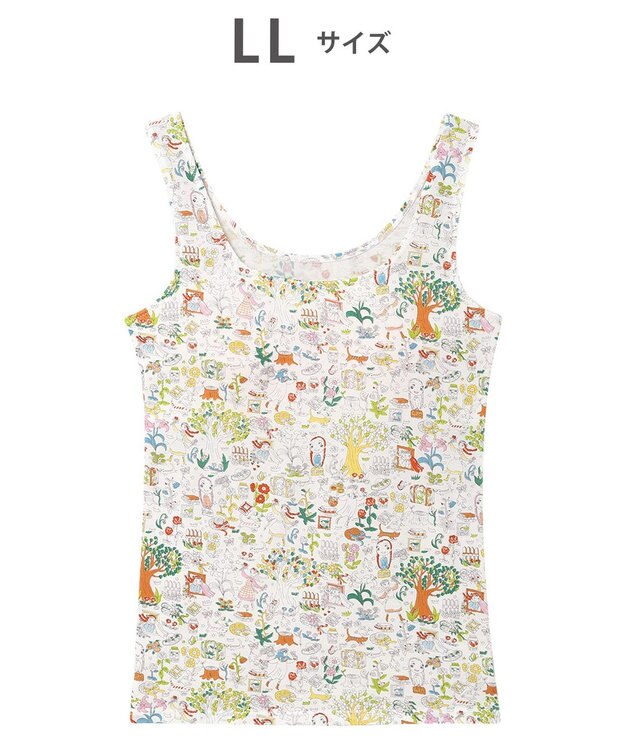 tsumori chisato SLEEP ツモリチサト タンクトップ カップ付きインナー 綿100%(パッド受け) UCX533 /ワコール アイボリー