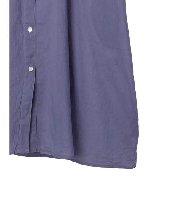 Green Parks インド綿 　ギャザー５分袖チュニック Purple