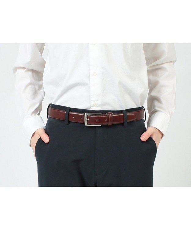 REGAL FOOT COMMUNITY 【リーガル】TS89 銀付き スムースベルト ベルト ダークブラウン