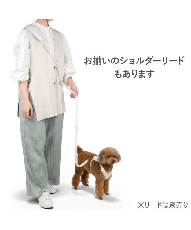 PET PARADISE ペットパラダイス アクティブハーネス 花柄りぼん ３Ｓ 小型犬 オフホワイト