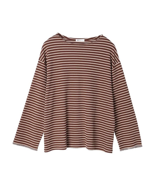 CRAFT STANDARD BOUTIQUE ボーダーワッフルプルオーバー Brown