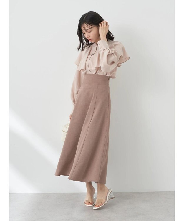 earth music&ecology バックレースアップスカート Mocha