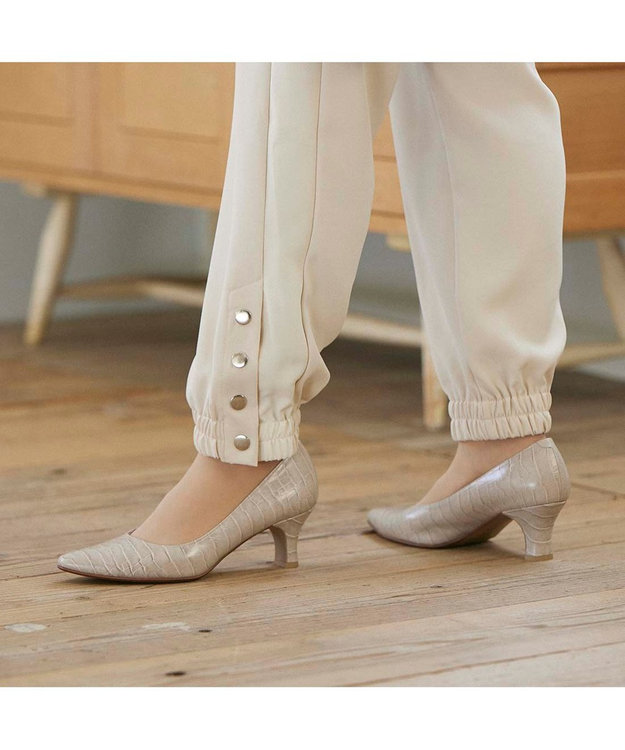 Riz raffinee <Riz raffinee>スクエアトゥパンプス ライトベージュカタオシ