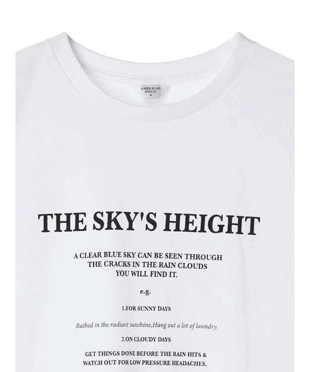 AMERICAN HOLIC 前後ロゴノースリーブカットプルオーバー Off White