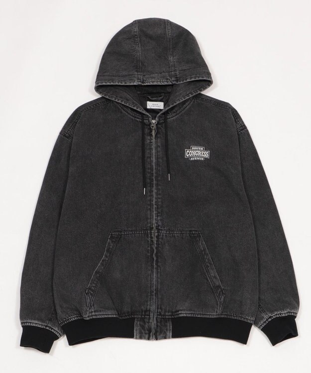 WEGO ワーカーズフードブルゾン デニムブラックソノタ