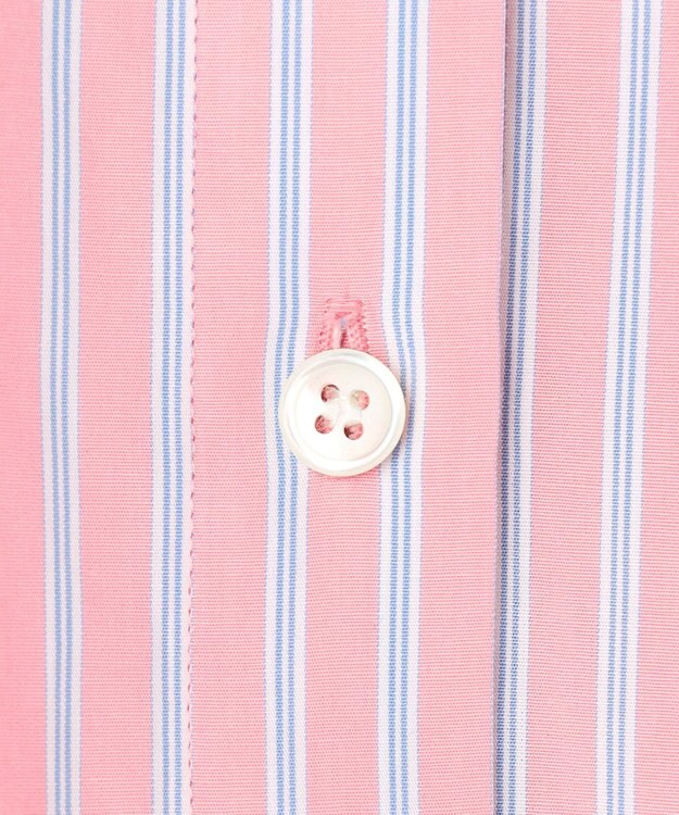 23区 【先行予約】CANCLINI レギュラーカラー ストライプ クロップドシャツ ピンク×サックスストライプ