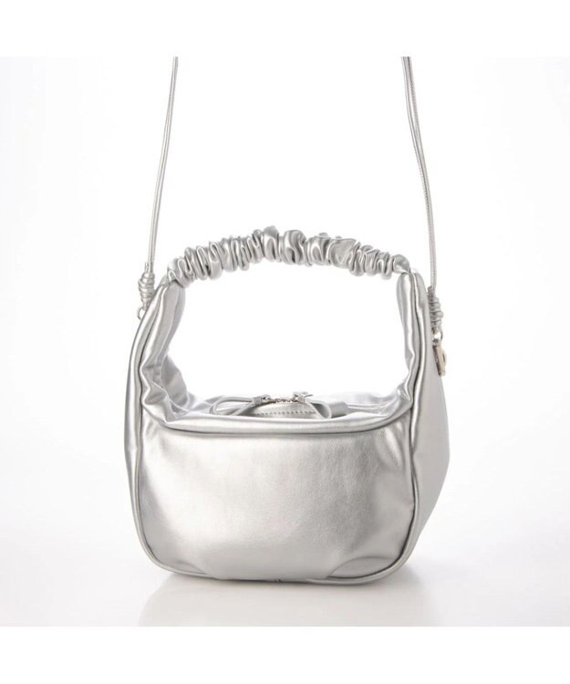 UNBILLION kakatoo ギャザーハンドル2wayバッグ シルバー