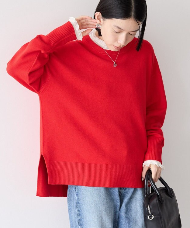 AMERICAN HOLIC バイパチサイドスリットニットプルオーバー Red