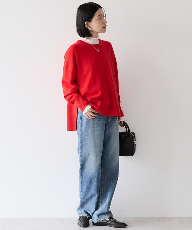 AMERICAN HOLIC バイパチサイドスリットニットプルオーバー Red