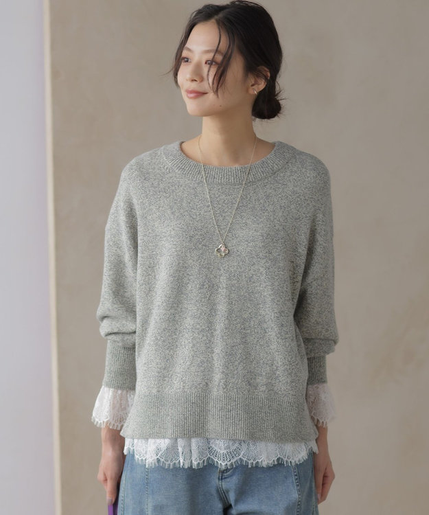 組曲 フラワーペンダントネックレス マルチカラー系