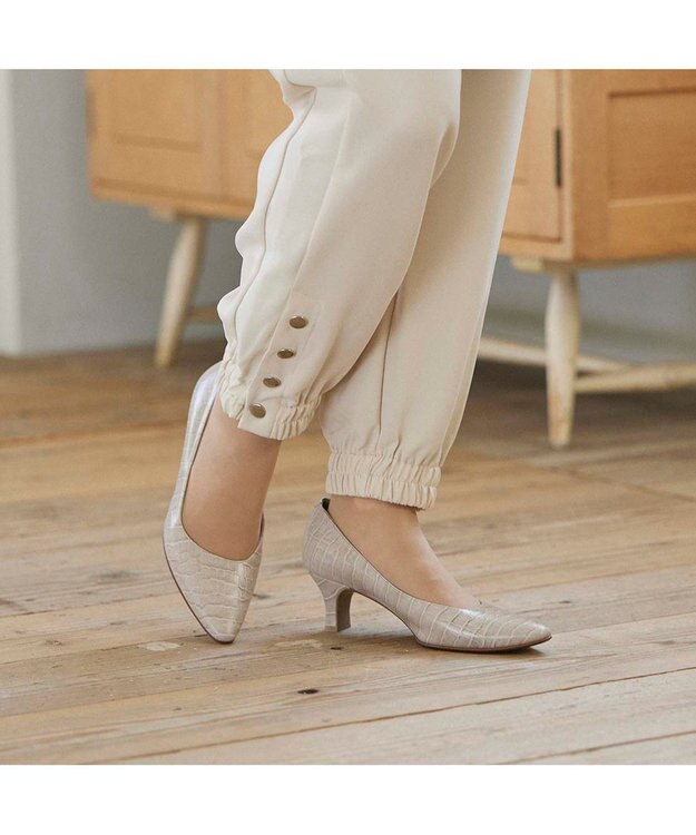 Riz raffinee <Riz raffinee>スクエアトゥパンプス ライトベージュカタオシ