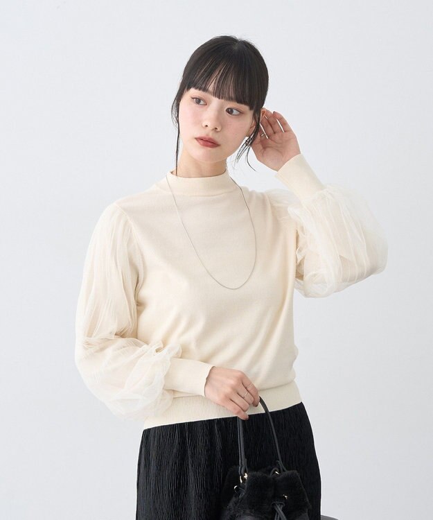 earth music&ecology レンチング(TM)エコヴェロ(TM)(マジョリカプリーツ) Ivory