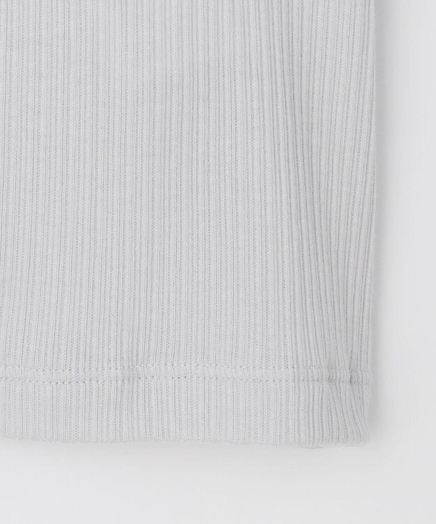 J.PRESS LADIES シルク混ベアテレコ ハイネック シアー カットソー ライトグレー系