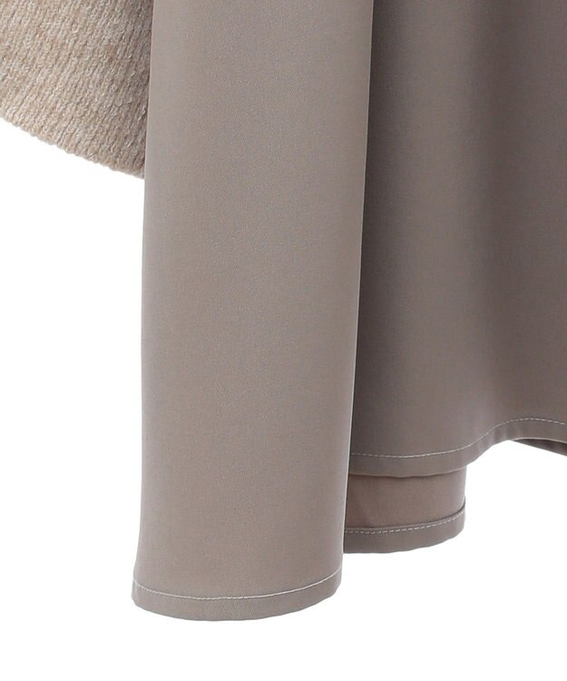 Green Parks ａ．布帛切り替えニットミニワンピース Beige