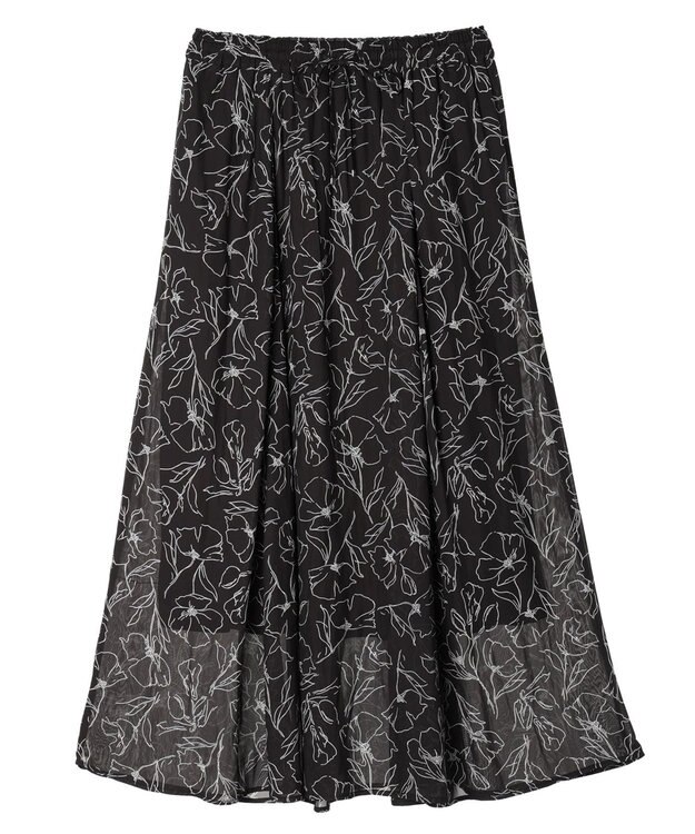 Green Parks サラフレギャザースカートII Flower