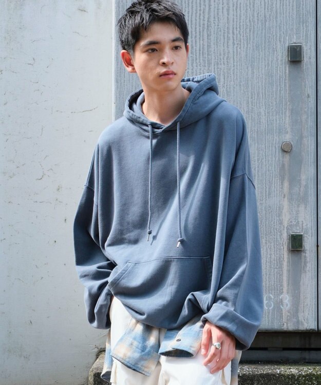 WEGO アシッドウォッシュバルーンパーカー ブルーその他