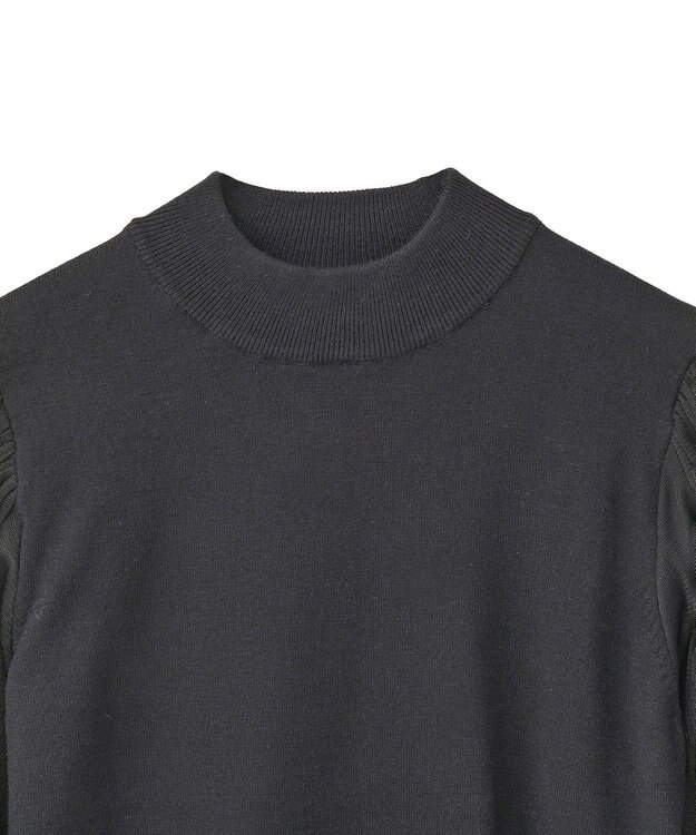 earth music&ecology レンチング(TM)エコヴェロ(TM)(マジョリカプリーツ) Black