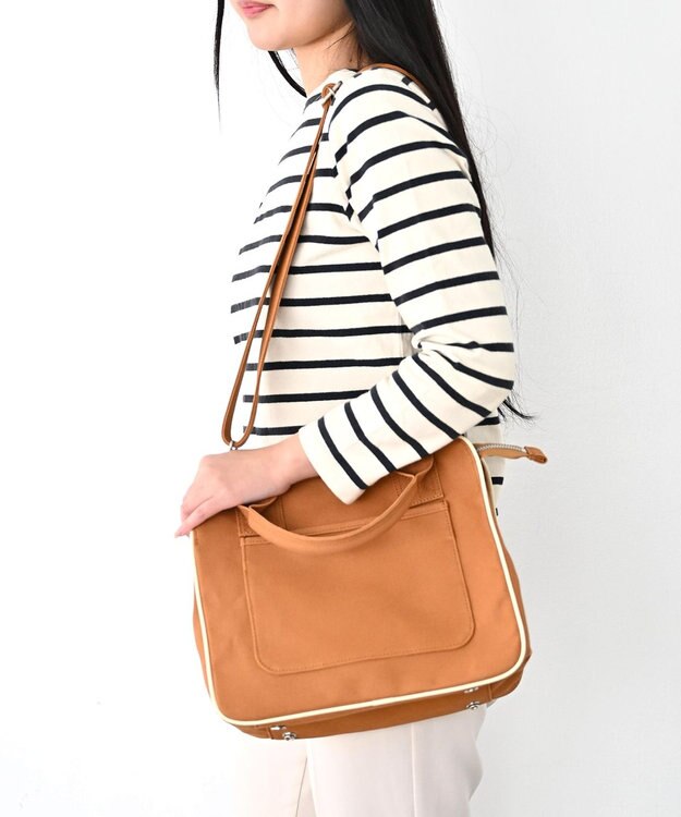 YUSHI ARLE - 2WAY SHOULDER 帆布手さげ&ショルダーバッグ キャメル