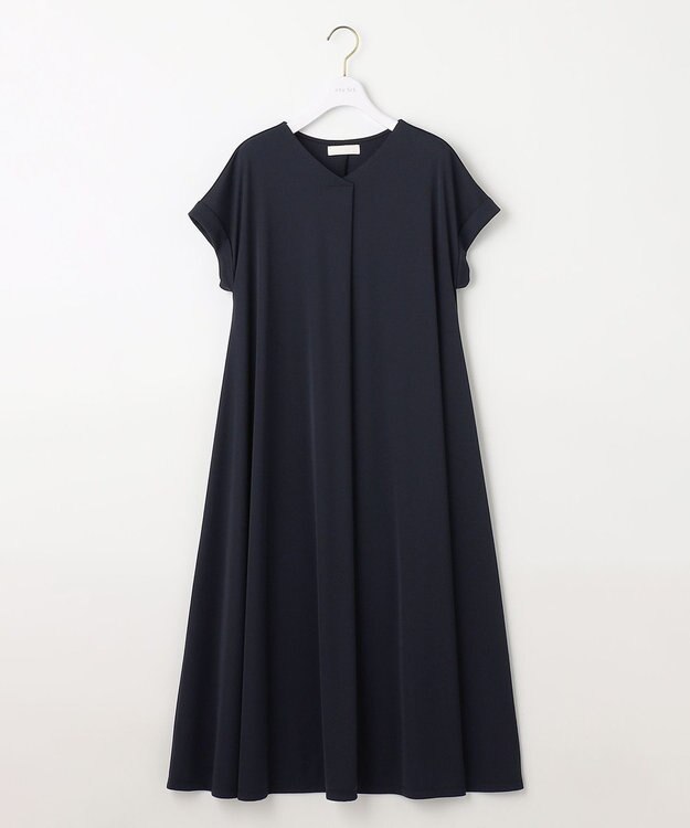 ANY SIS 【WEB・一部店舗限定】フレア ワンピース ネイビー