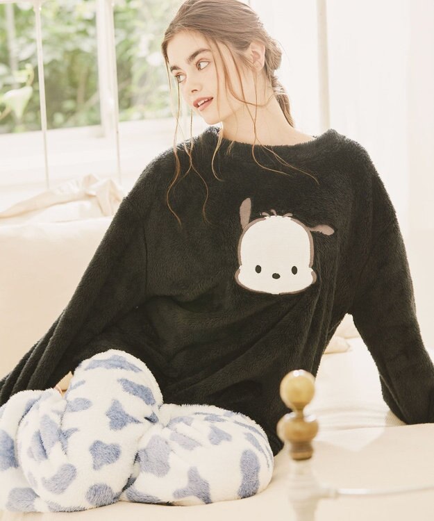 San-ai Resort（三愛水着楽園） 【SALE】【UNISEX】温活にもぴったり！ポチャッコペアルームウェアセット・サックス 【northerly】【サンリオキャラクターズ×San-ai Resortコラボ】 サックス