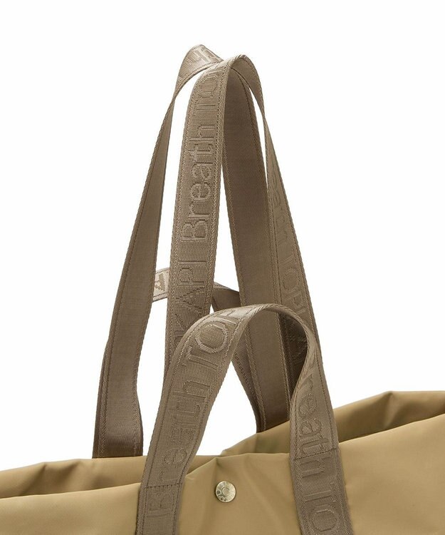 TOPKAPI 【Breath TOPKAPI】ナイロン ロゴテープ 2way ハンドル トートバッグ ベージュ