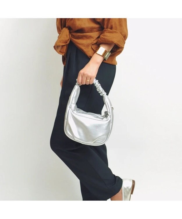 UNBILLION kakatoo ギャザーハンドル2wayバッグ シルバー