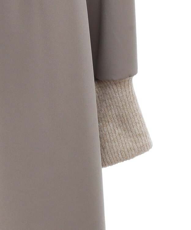 Green Parks ａ．布帛切り替えニットミニワンピース Beige