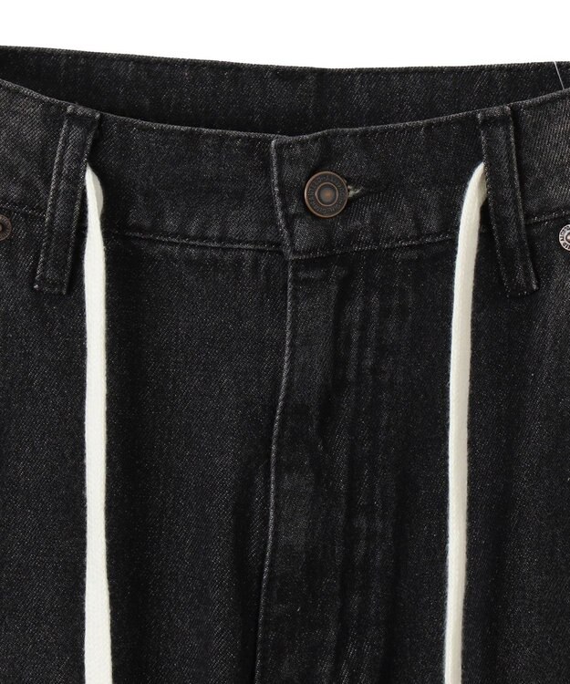 WEGO ヴィンテージウォッシュダブルニーバギーパンツ ブラック