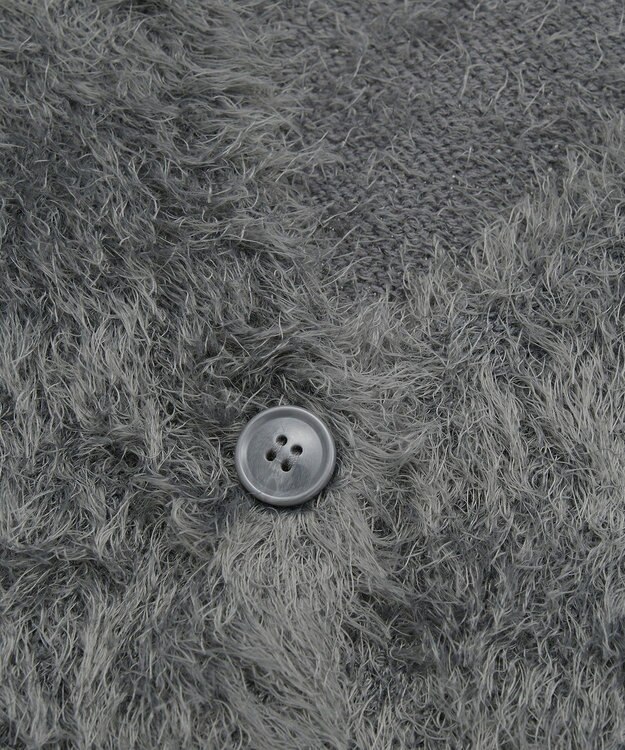 Green Parks シャギーＶネックカーディガン Gray