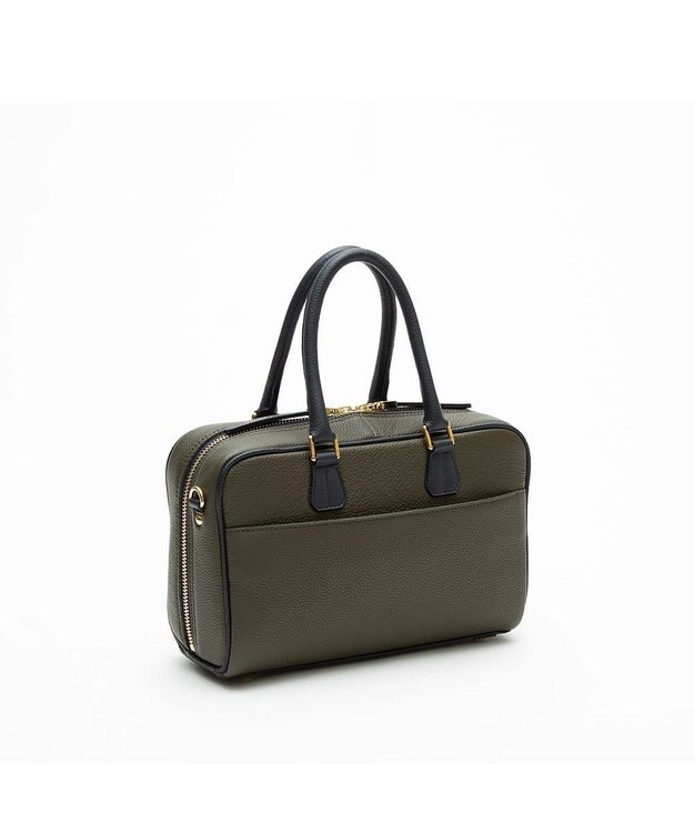 A.D.M.J. 【牛革】モーツァルト/バイカラーボストン25cm(ショルダーストラップ付) FOREST×MARINE