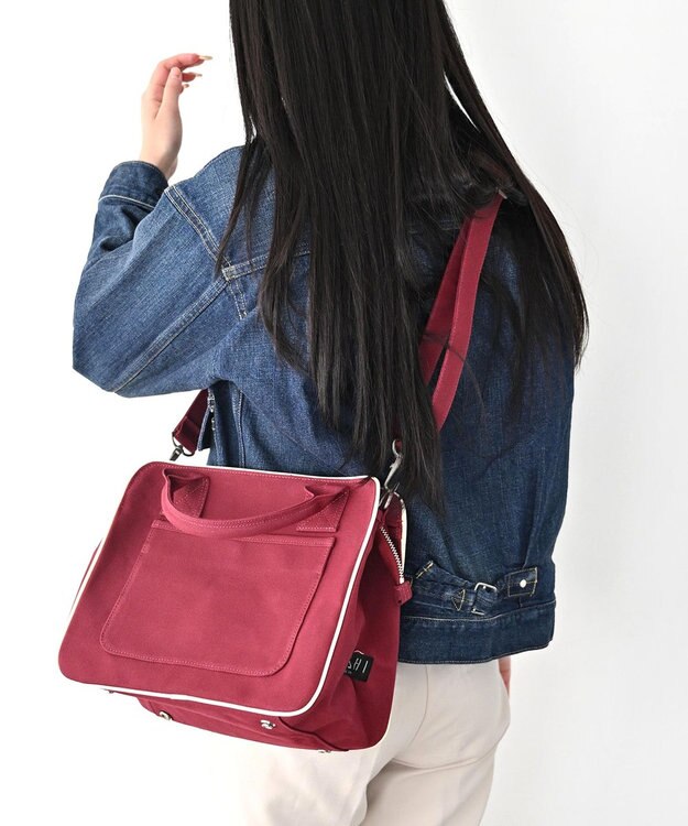 YUSHI ARLE - 2WAY SHOULDER 帆布手さげ&ショルダーバッグ ワイン