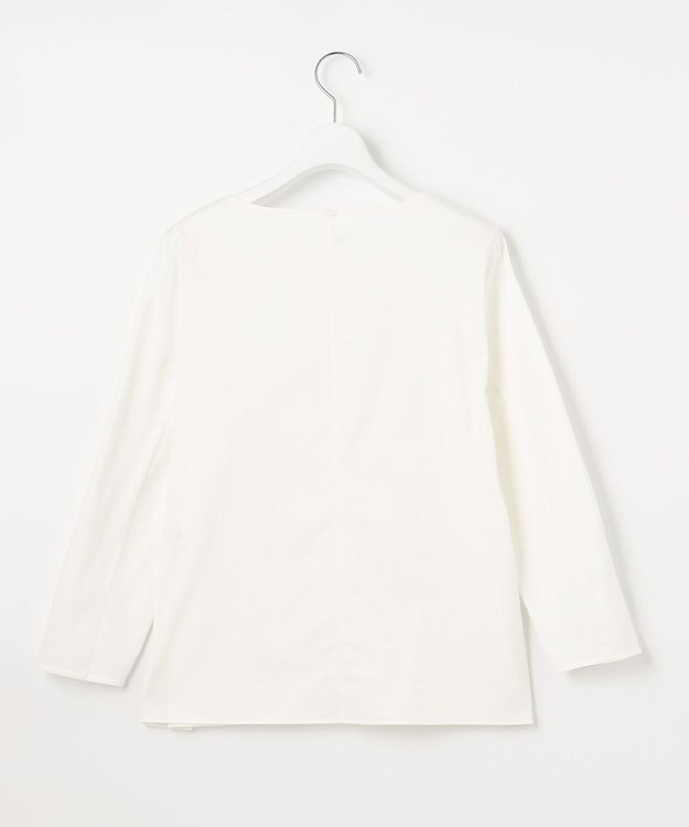 自由区 【洗える・ジャージー素材】フロントレースジャージー プルオーバー ホワイト系