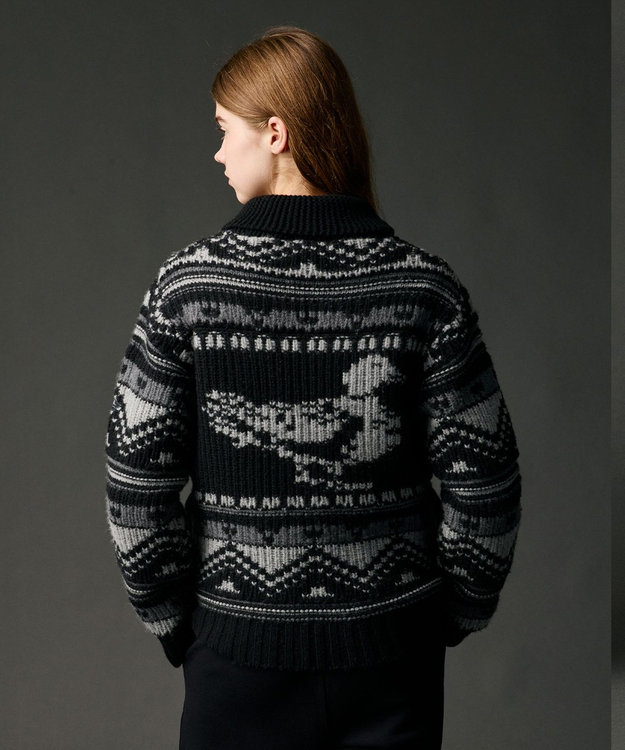 JOSEPH ABBOUD MOUNTAIN 【ペルー産ハイランドウール100％】ハイランドウールカウチンセーター ブラック系7