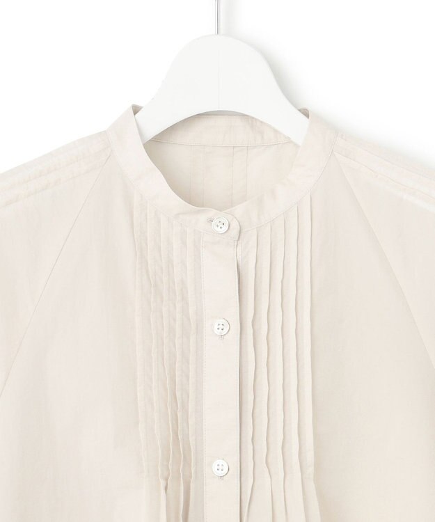 23区 L ナイロンコットンポプリン ボリュームスリーブ ブラウス ベージュ系