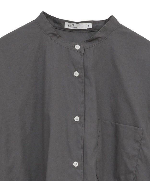 CRAFT STANDARD BOUTIQUE バンドカラーシャツ Charcoal Gray