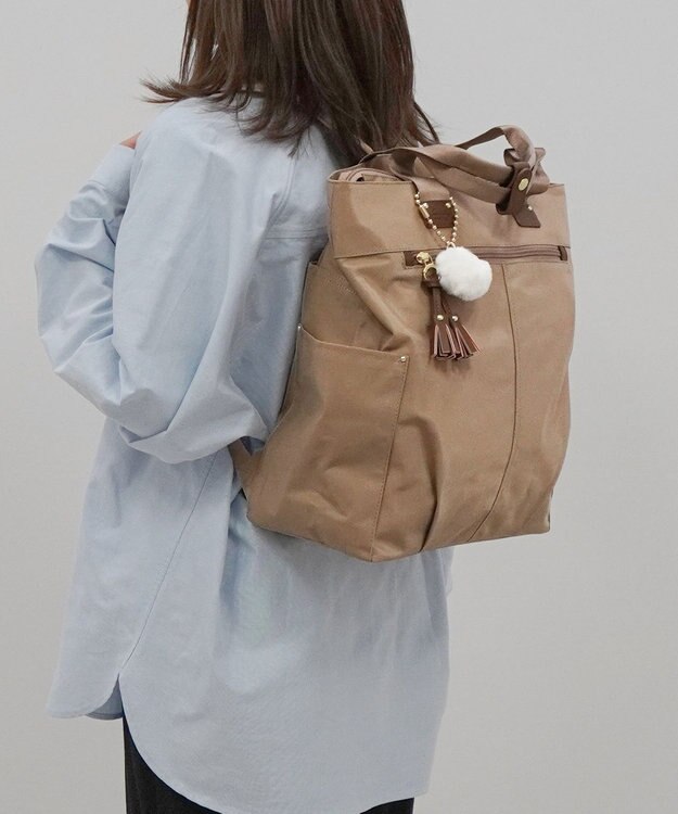 ACE BAGS & LUGGAGE kanana project collection タッセル-e トートリュック A4 68874 ベージュ