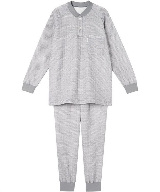 ワコール／睡眠科学 パジャマ キルトニット素材(本体) あったか 長袖 長ズボン メンズ YGW478 睡眠科学／ワコール グレー