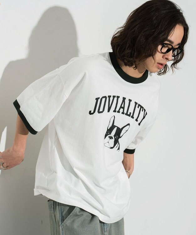 WEGO グラフィックリンガーBIG　T（S） ホワイト