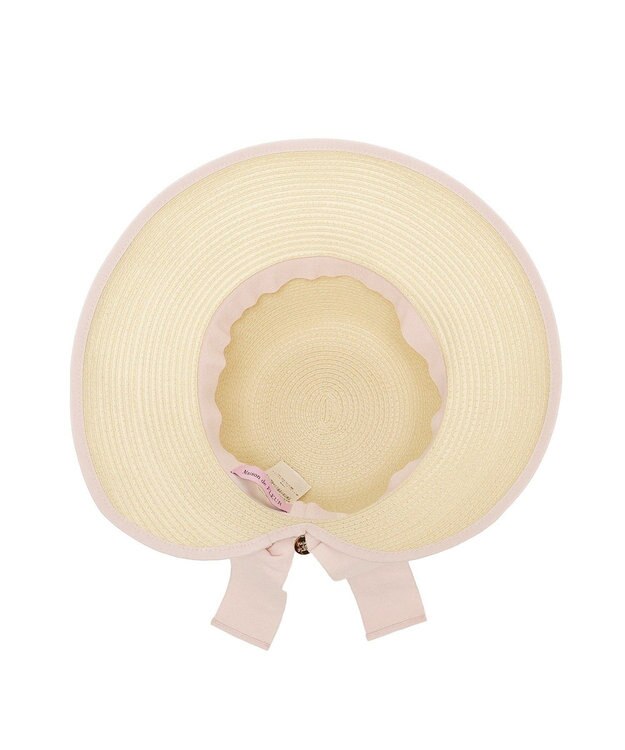 Maison de FLEUR 【手洗い可能】パールリボンスリットハット Pink