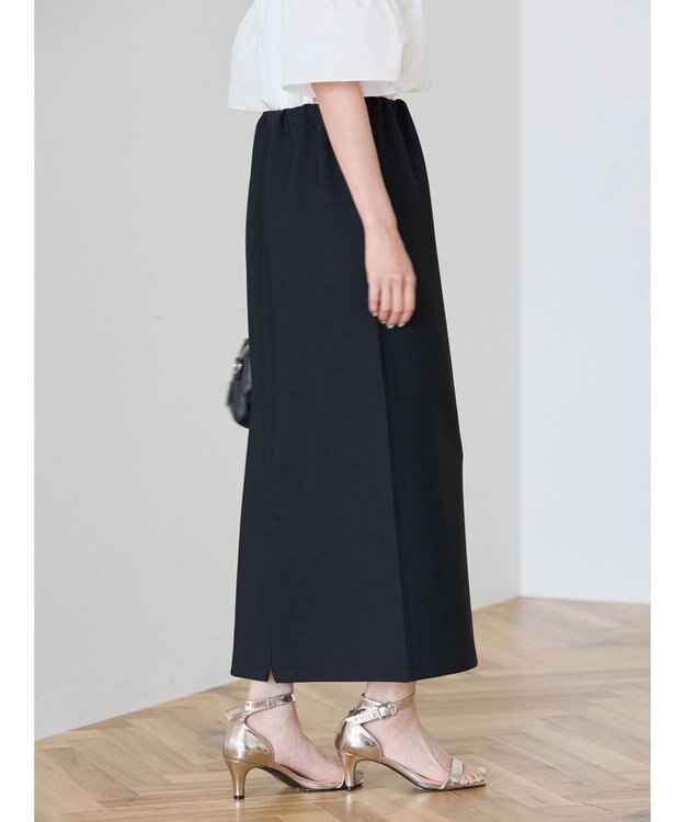 AMERICAN HOLIC クレープジョーゼットタイトスカート Black