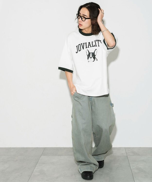 WEGO グラフィックリンガーBIG　T（S） ホワイト