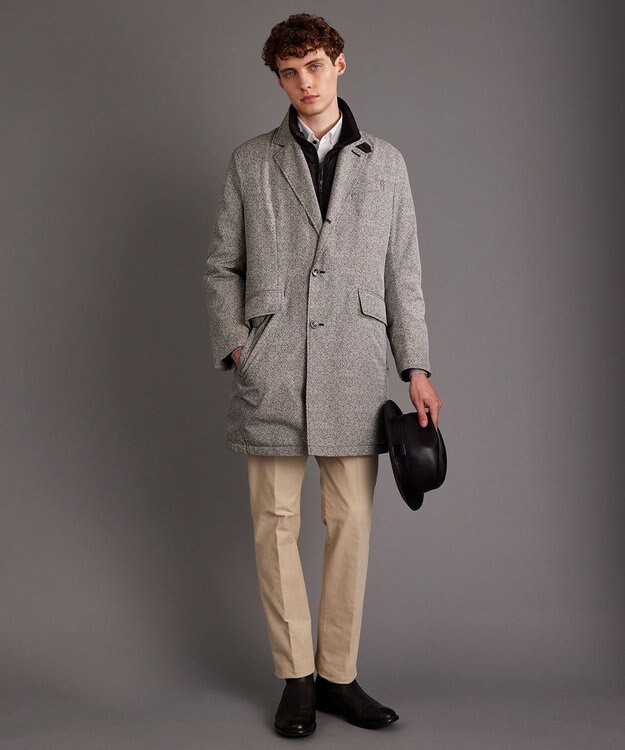 JOSEPH ABBOUD ベジーオイルブラシレザー ハット ブラック系