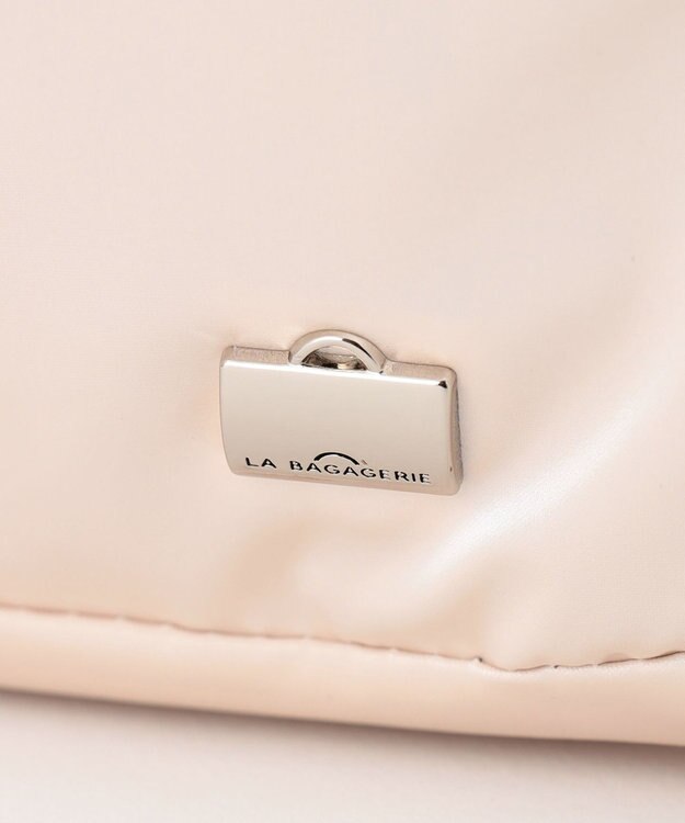 LA BAGAGERIE メタリックドロストポケット　ミニショルダーバッグ アイボリー