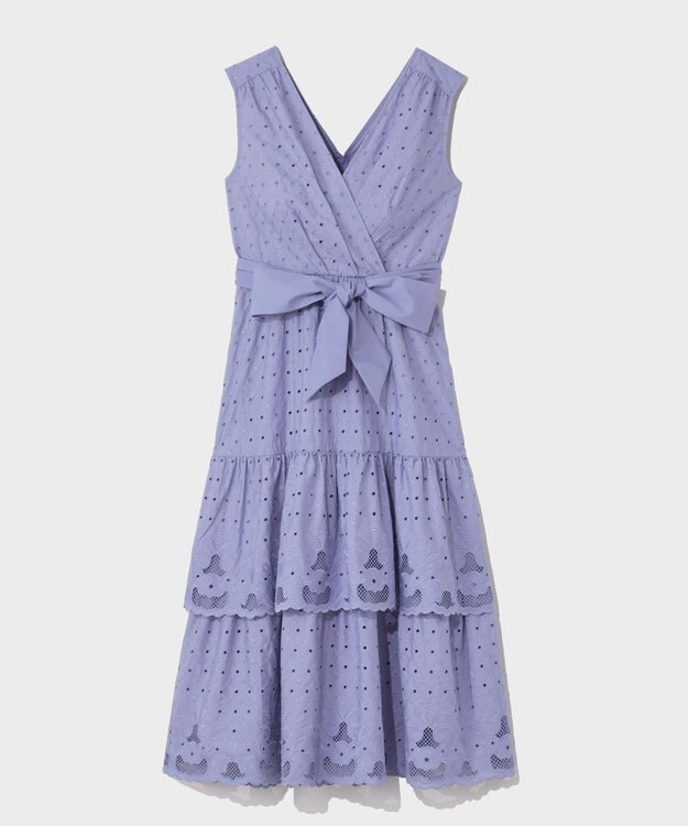 GRACE CONTINENTAL カットワークembドレス ブルー