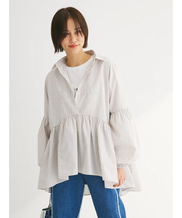 Green Parks ・ＥＬＥＮＣＡＲＥ　ＤＵＥ　ギャザーキリカエチュニック Beige